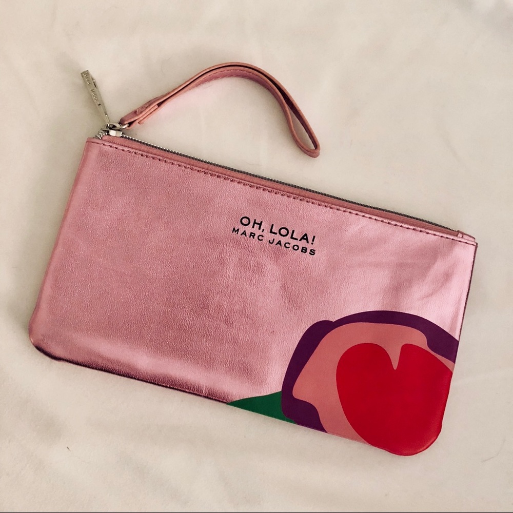 Metallic Pink Wristlet